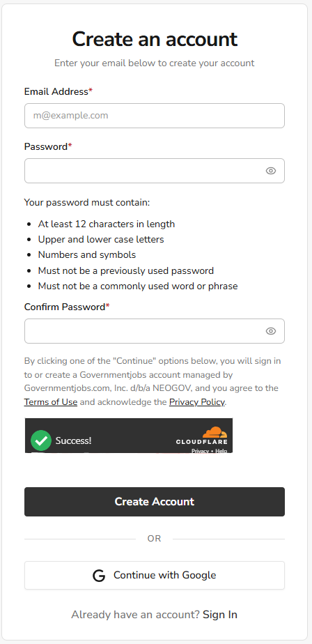 Login form