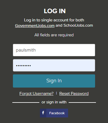 Image of Login form