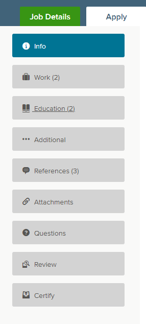 Image of application steps