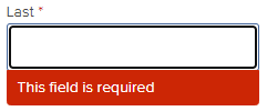 Image of field marked with validation message